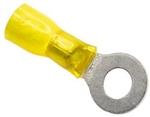 Mueller BU-191640066 Heat Shrink Insulated Ring Terminal, Stud Size 1/4", 12-10 AWG