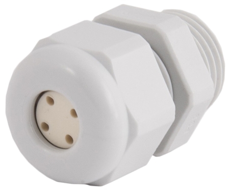 Nylon Cable Gland with 4 Hole Insert