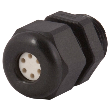 Black Plastic Multi-Hole Insert Cable Gland