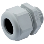 Gray Nylon Plastic Strain Relief Fitting