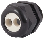 Sealcon CD36N4-BK Black 1-1/2" NPT Dome 2 Hole .59" (15 mm) Insert Cord Grip