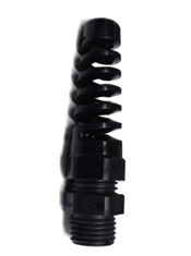 Sealcon CF07AA-BK Black 1/4" NPT / PG 7 Flex .12" - .26" (3 - 6.5 mm) O.D. Cord Grip