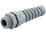 Sealcon CF07AA-GY Gray 1/4" NPT / PG 7 Flex .12" - .26" (3 - 6.5 mm) O.D. Cord Grip