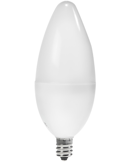 Kobi Electric CST-60-30 6W LED Candle Light, 3000K, Straight Tip