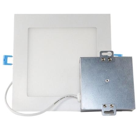 Euri Lighting 12W 6" Slim Square LED Down Light, 3000K