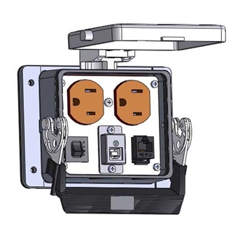 Mencom DP-RJ45-USB-BFAF-R-32 Panel Interface Connector