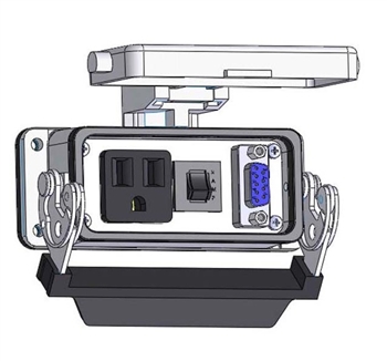 Mencom DP1-DB9-R-16LS Panel Interface Connector
