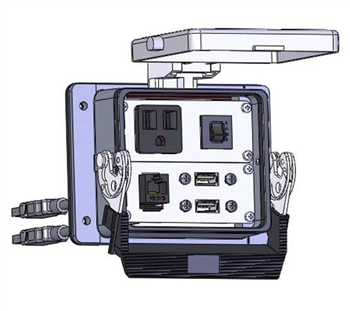 Mencom DP1-RJ45-2USB-03-R-32 Panel Interface Connector