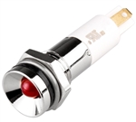 Menics IP 67 LED Indicator, 10mm, Protrusive Head, 3VDC, Red