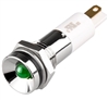 Menics IP 67 LED Indicator, 10mm, Protrusive Head, 110VAC, Green