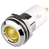 Menics IP 67 LED Indicator, 16 mm, Round Head, 220VAC, Yellow