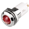 Menics IP 67 LED Indicator, 16 mm, Round Head, 24VDC, Red