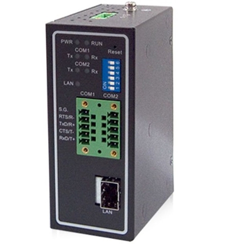 Mencom Serial Server, 2 Terminal Block, SFP Slot