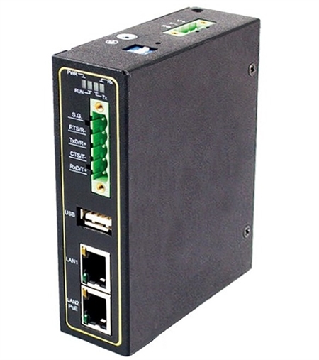 Mencom Serial Server, RS-232/422/485, Terminal Block, 2 RJ45, USB