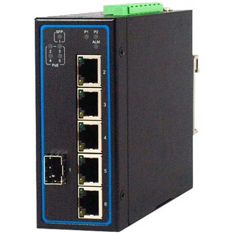 Mencom E45UM-6M-1SFP-EX 6 Port Unmanaged Gigabit Ethernet Switch