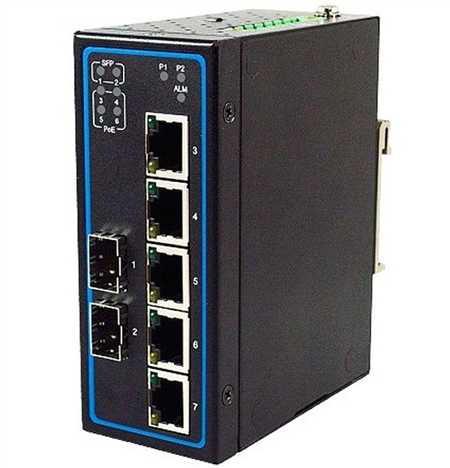 Mencom E45UM-7M-2SFP-EX 7 Port Unmanaged Gigabit Ethernet Switch