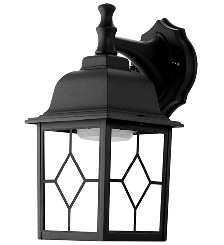 Euri Lighting 11W LED Wall Lantern, 3000K, Clear Glass Lens