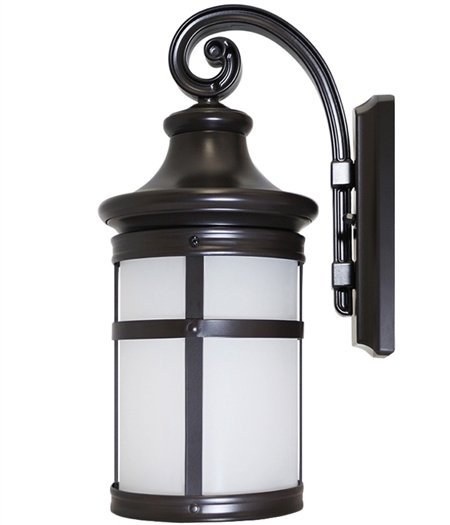 Euri Lighting 12.5W LED Wall Lantern, 3000K, Frosted Glass Lens