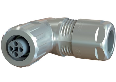 Sealcon M12 Connector, Female Right Angle, 4 Pin, K Code