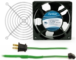 GCAB702 120 mm 120V Cooling Fan Kit w/ Green Fan Cord