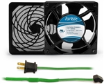 GCAB703 120 mm 120V Cooling Fan Kit w/ Green Fan Cord