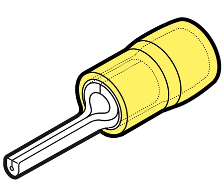 GKY-P14 Polyamide Insulated Pin Terminal, 12-10 AWG