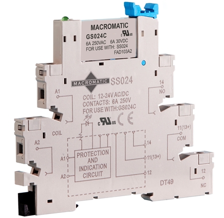 Macromatic GSC024C General Purpose DIN-Rail Mount Relay