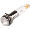 Menics LED Indicator, 8mm, Flat Head, 110VAC, White