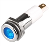 Menics LED Indicator, 10mm, Flat Head, 220V AC, Blue