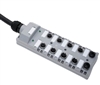 Mencom M12 Junction Block, 10 Port, 4 Pin, 5 Meter