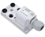 Mencom M12 Junction Block, 4 Port, 4 Pin, 48V