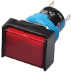 Kacon K16-391-R-6V 16 mm Push Button, Rectangular, Red