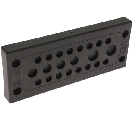 Mencom KADP-24-22 Cable Entry Plate, 16 3-6.5mm, 4 5-9.2mm, 2 8-12.5mm Entries