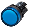 Kacon KPL-B-12V 22 mm Pilot Lamp, Round, Blue