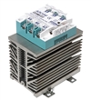 Kacon Three Phase Solid State Relay w/ Heatsink, 220V AC Input, 90-240V AC Load, 30A