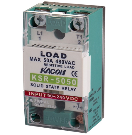 Kacon Single Phase Solid State Relay, 220V AC Input, 90-480V AC Load, 50A