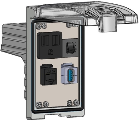 Mencom LP1-DP1-RJ45-USB-AFAF-R Low Profile Programming Interface