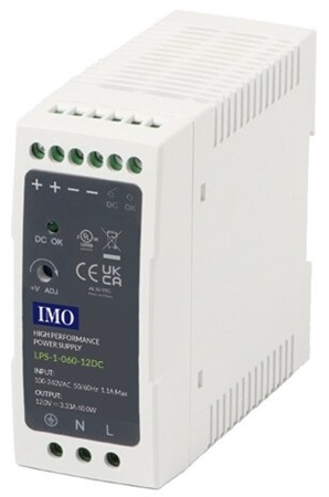 IMO LPS-1-060-12DC High Performance DIN Rail Power Supply