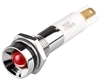 Menics LED Indicator, 8mm, Protrusive Head, 12VDC, Red