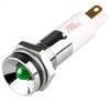 Menics LED Indicator, 10mm, Protrusive Head, 3VDC, Green