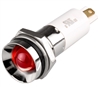 Menics LED Indicator, 12 mm, Protrusive Head, 3VDC, Red