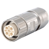 M16 Connector, Female Straight, 10 Pin, 5-9 mm