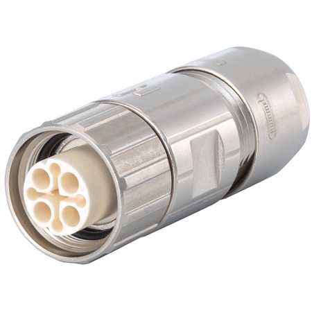 M16 Connector, Female Straight, 3 Pin, 2 mm Contacts