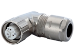 Sealcon M16 Connector w/ Positioning, Male Right Angle, 18 Pin, 5-9 mm
