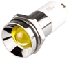 Menics LED Indicator, 16 mm, Protrusive Head, 3VDC, Yellow