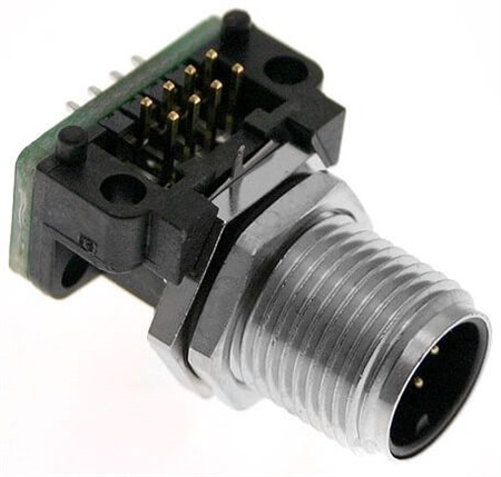 Mencom M12 Receptacle - MDCM-8MR-PCB-R