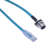 Mencom Ethernet Receptacle Female Straight / RJ45 Plug - MDE45-4FR-RJ45-BM-1M