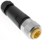 Mencom MIN Size I 3 Pin Male Hardwired Connector - MIN-3MP-FW