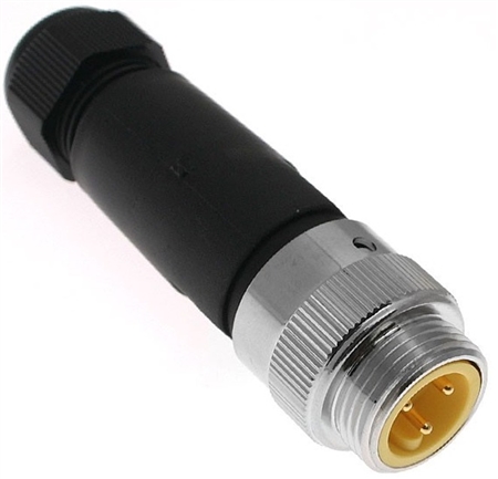 Mencom MIN Size I 3 Pin Male Hardwired Connector - MIN-3MPM-FW