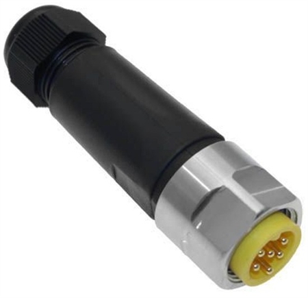 Mencom MIN Size I 5 Pin Male Hardwired Connector - MIN-5MP-FW-SS